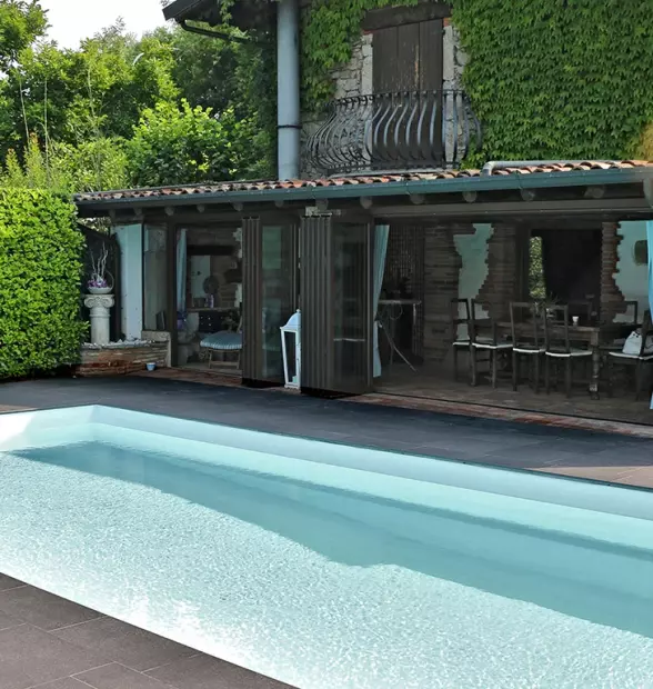 bazalt płytka na taras przy basenie